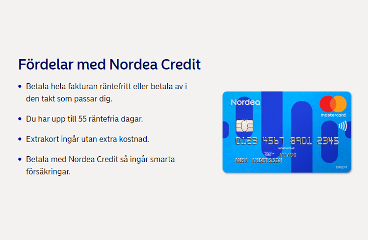Fördelar med Nordea Credit