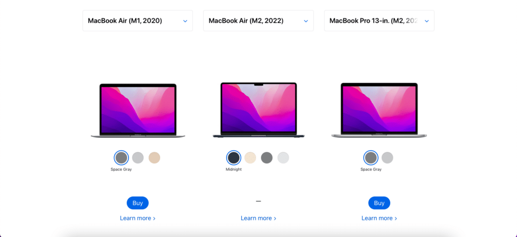 Jämför Macbooks